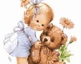 Pige og bamse